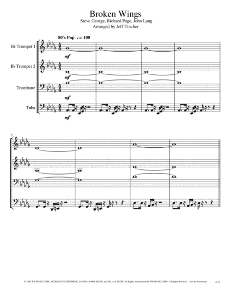 Broken Wings Broken Wings Brass Ensemble scores gallery preview page 2