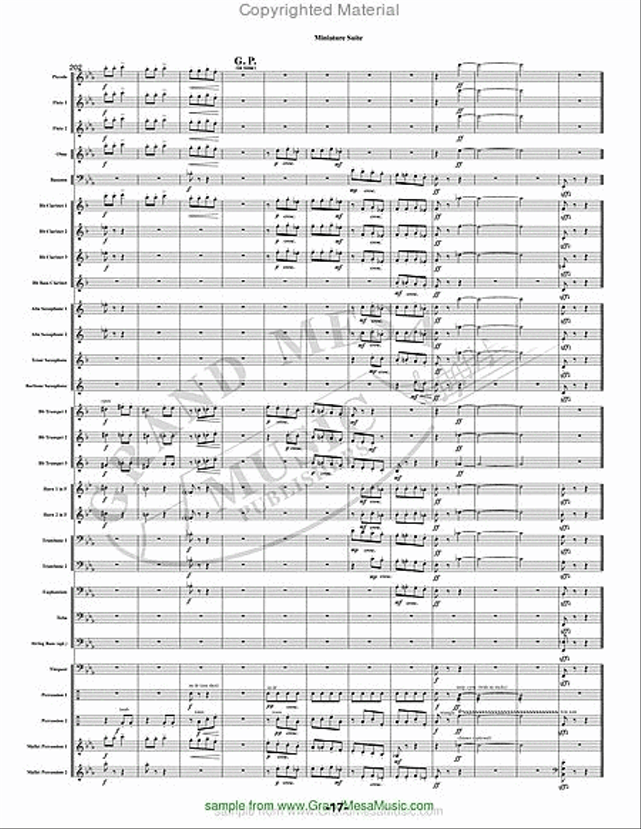 Miniature Suite Concert Band scores gallery preview page 18