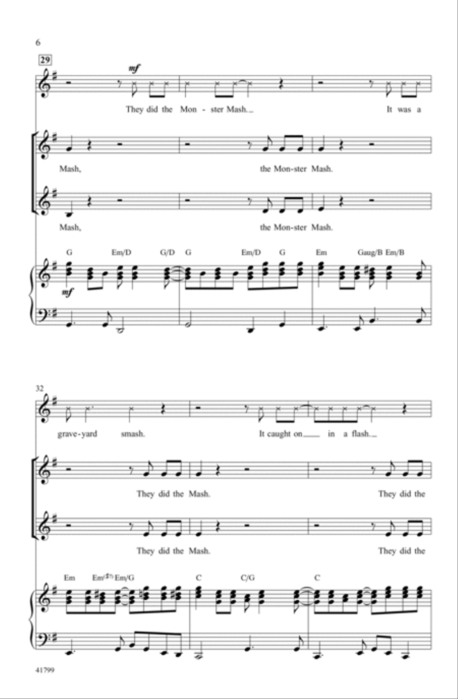 Monster Mash Choir scores gallery preview page 5