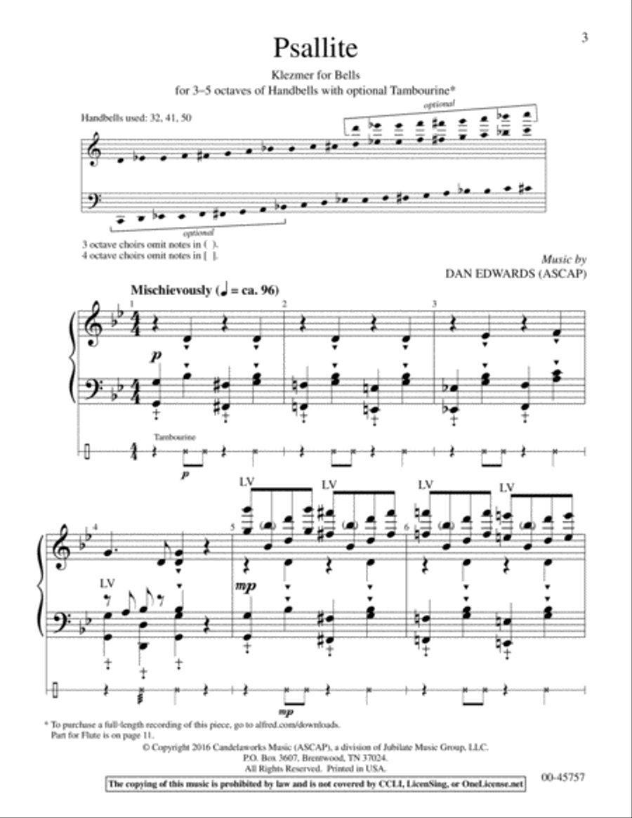 Psallite Handbell Choir scores gallery preview page 3