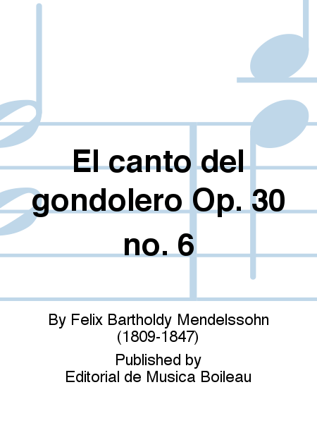 El canto del gondolero Op. 30 no. 6