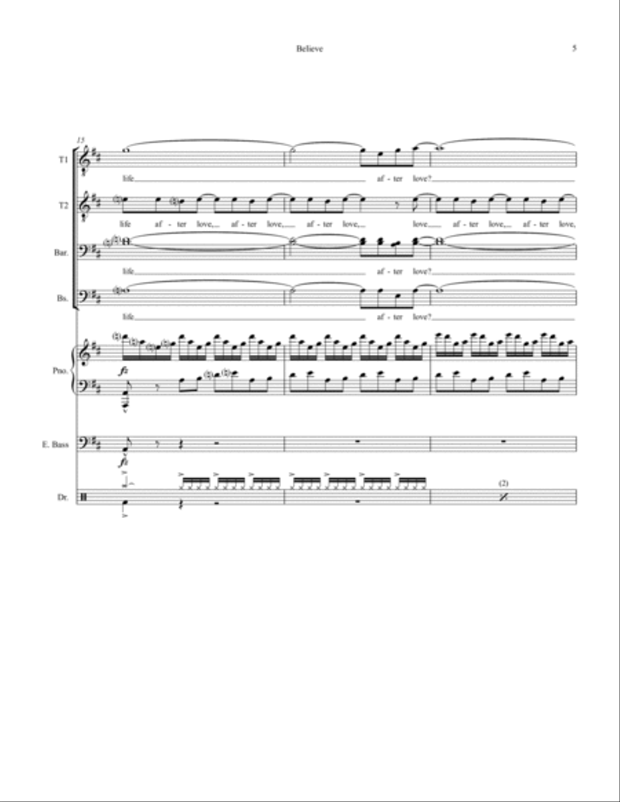 Believe Small Ensemble scores gallery preview page 5