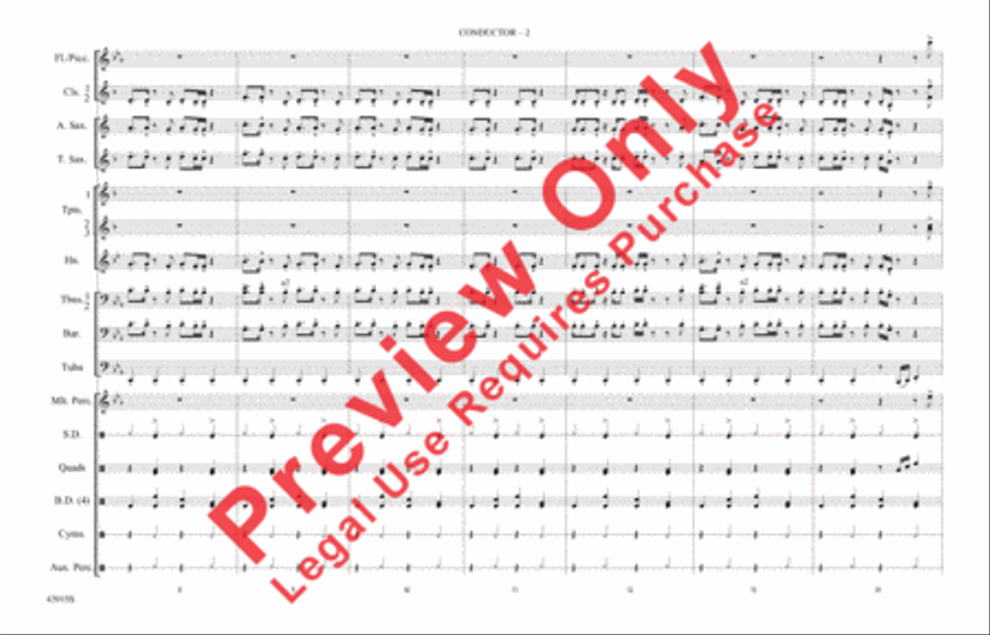 Uptown Funk Marching Band scores gallery preview page 3