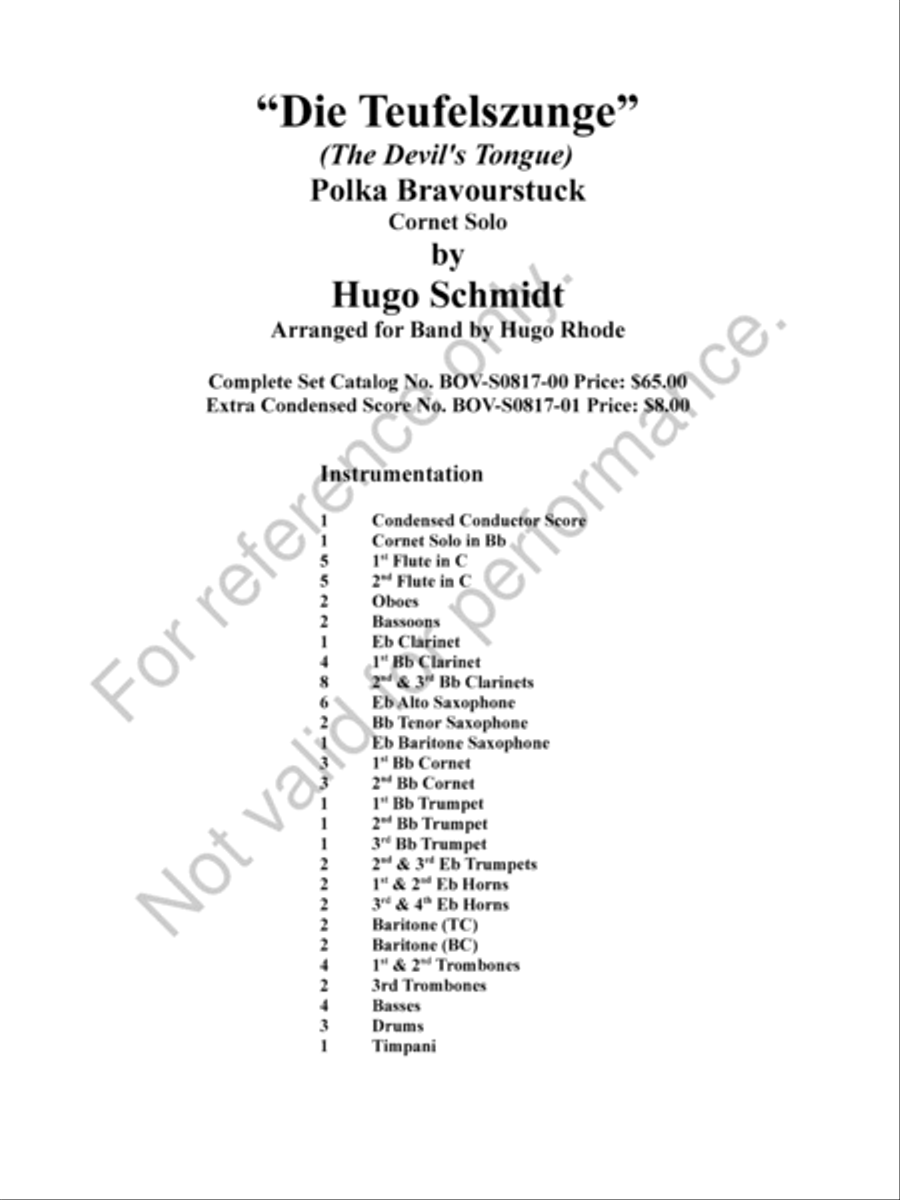 The Devil's Tongue Concert Band scores gallery preview page 2