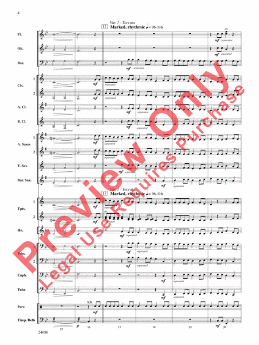 Air and Variations Concert Band scores gallery preview page 5