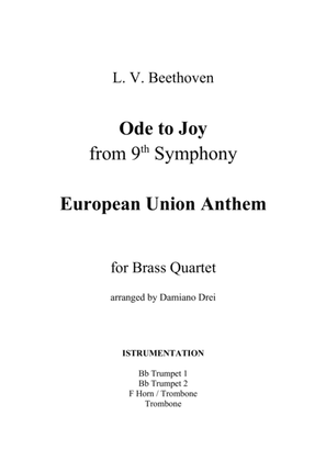 Book cover for Ode to Joy (European Union Anthem) for Brass Quartet