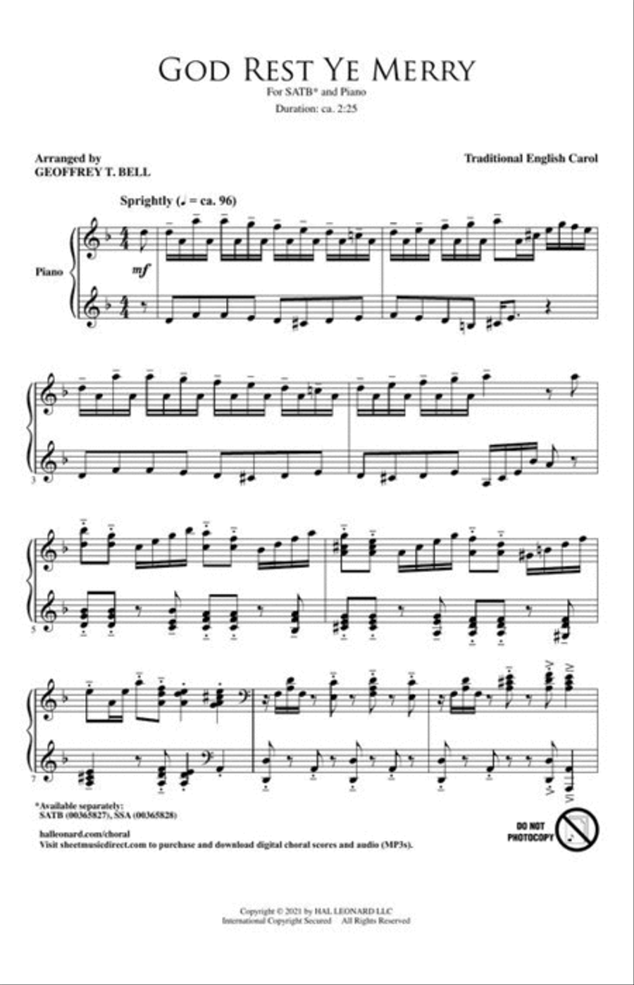God Rest Ye Merry 4-Part scores gallery preview page 3
