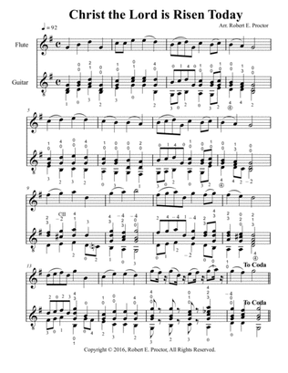 Christ the Lord is Risen Today - Duet for Flute and Guitar