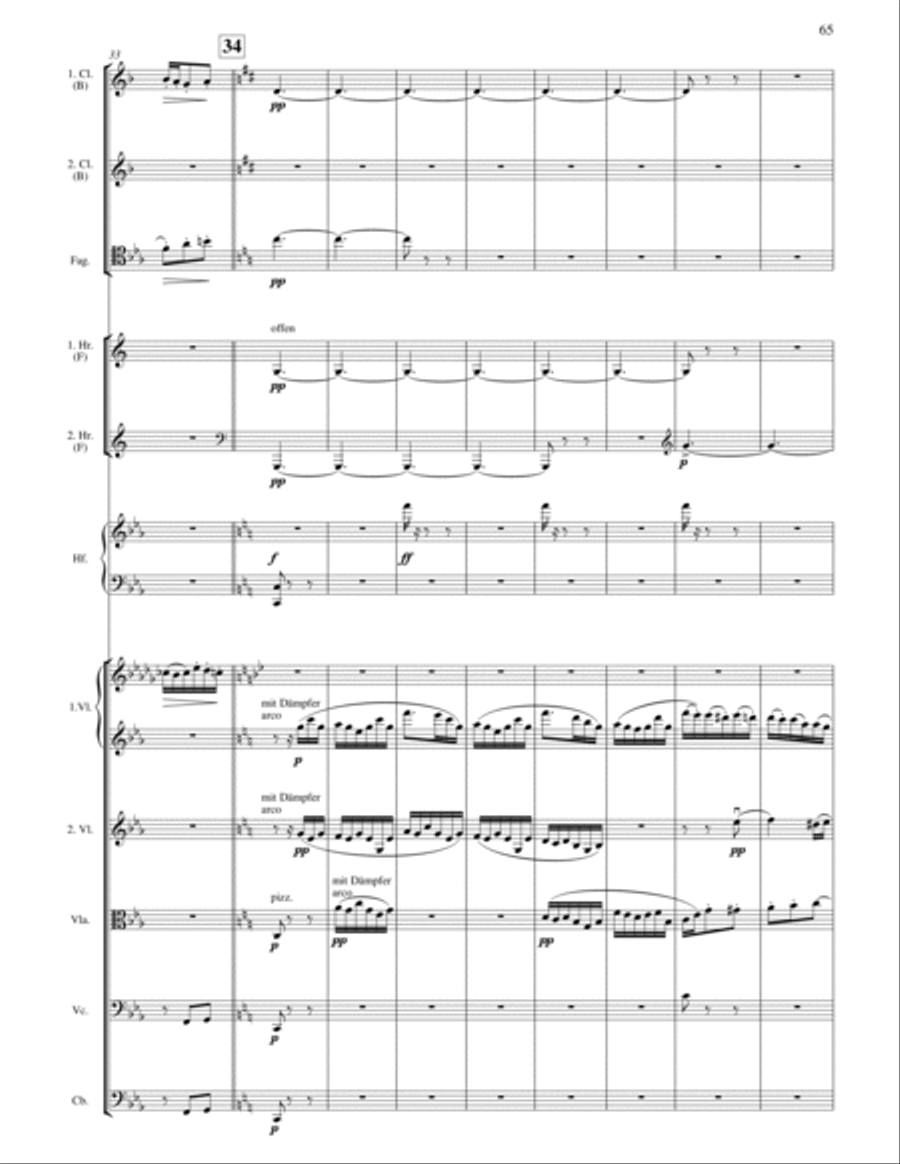 Mahler (arr. Lee): Symphony No. 4 in G Major 2nd movement, Full Score Chamber Orchestra scores gallery preview page 5