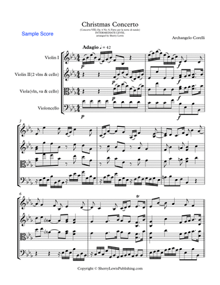 CHRISTMAS CONCERTO - Adagio & Allegro - STRING TRIO - Concerto VIII Op. 6 No. 8, Fatto per la notte
