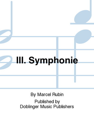 Book cover for III. Symphonie