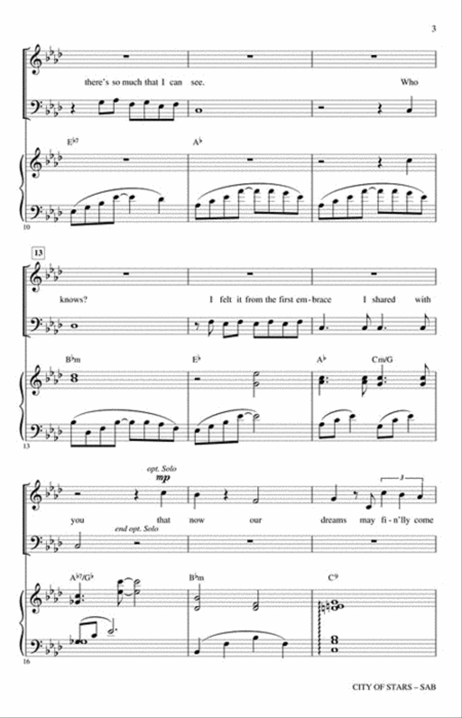 City of Stars 3-Part scores gallery preview page 3