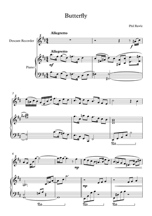 Butterfly - Descant Recorder and Piano