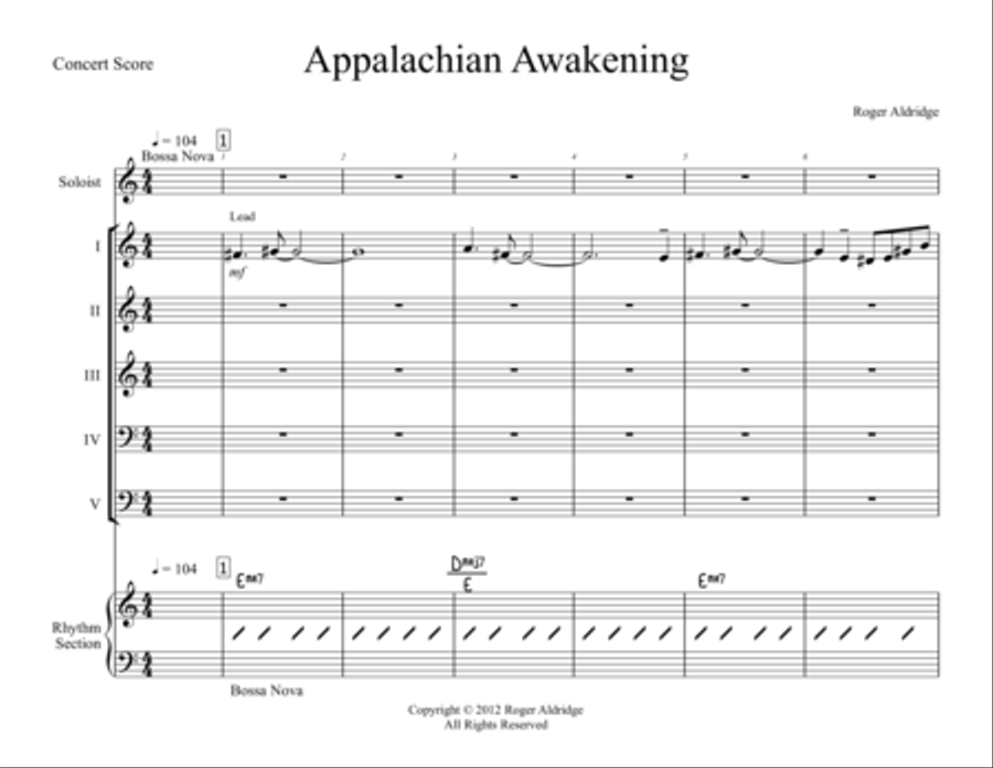 Appalachian Awakening Jazz Ensemble scores gallery preview page 1