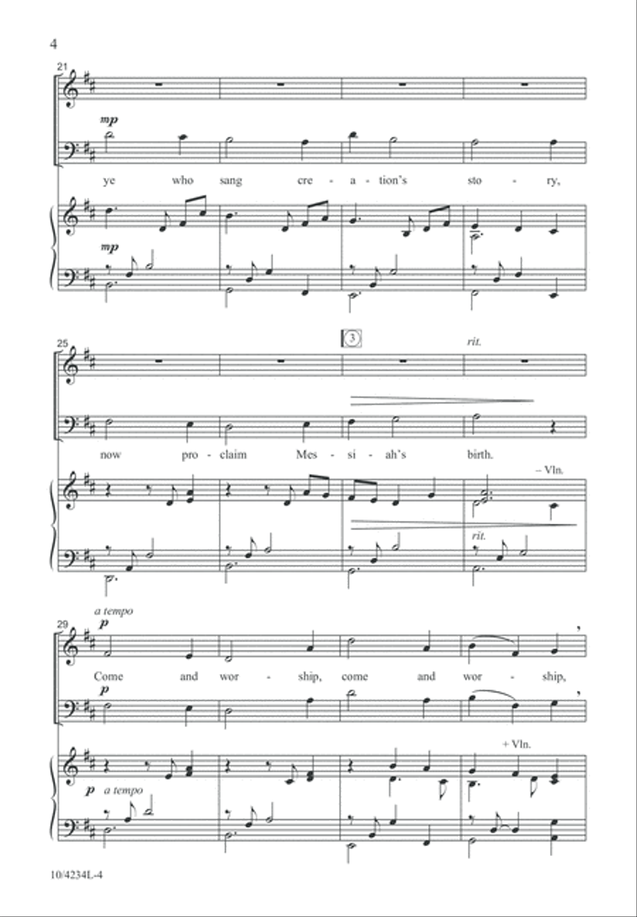 Carol of the Angels 4-Part scores gallery preview page 4