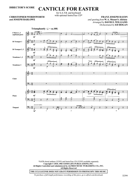 Canticle for Easter: Score