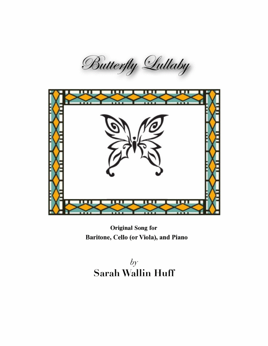 Butterfly Lullaby (song for Baritone) Medium Voice scores gallery preview page 1