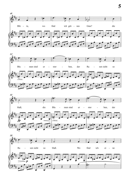 Schubert-Erstarrung,from 'Winterreise',Op.89 No.4 in b minor,for Vocal and Piano