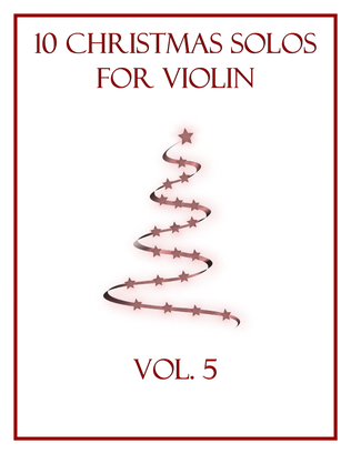 Book cover for 10 Christmas Solos for Violin (Vol. 5)