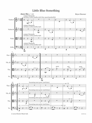 Little Blue Something (String quartet score and parts)