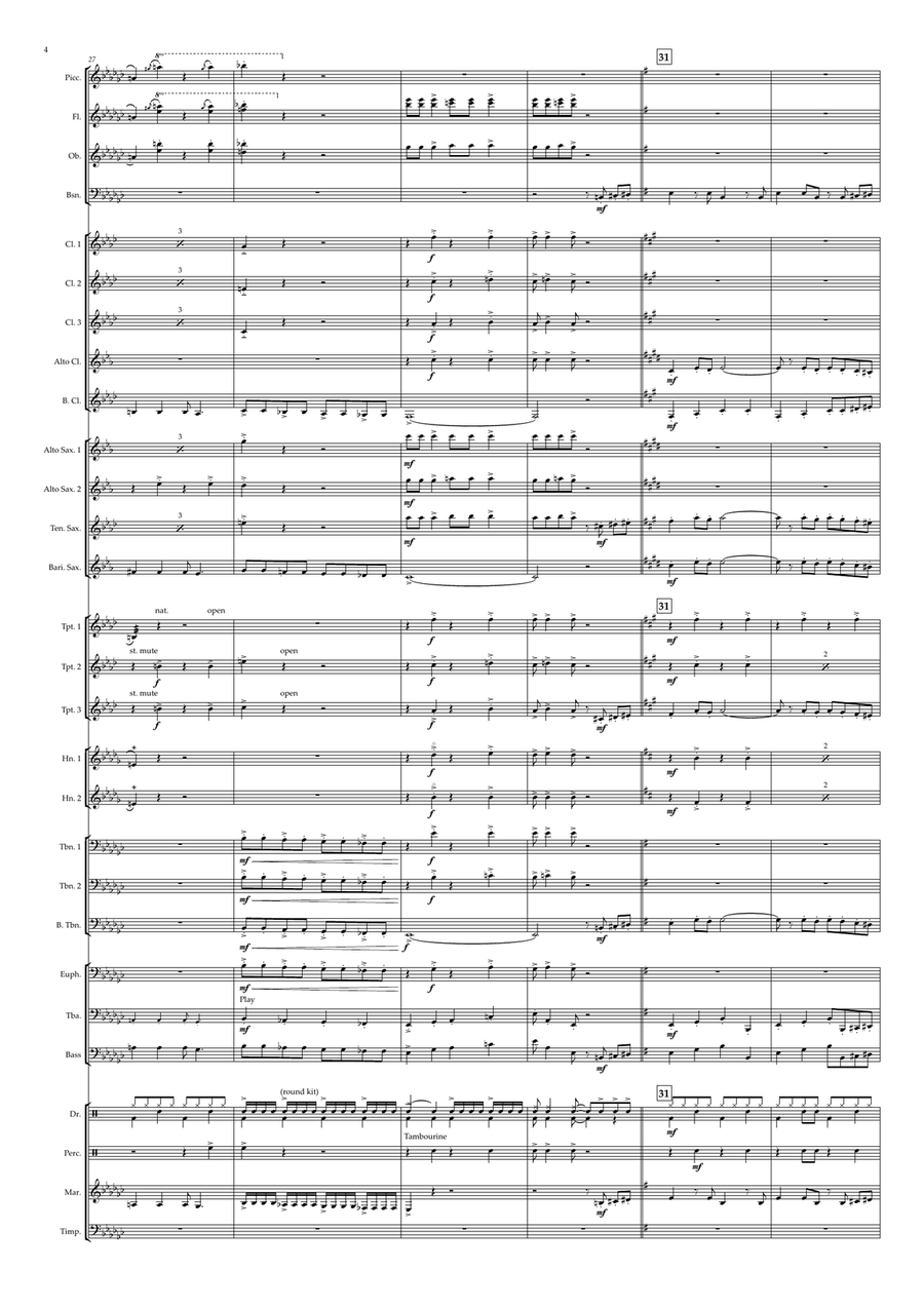 Rich Man's Frug Concert Band scores gallery preview page 4