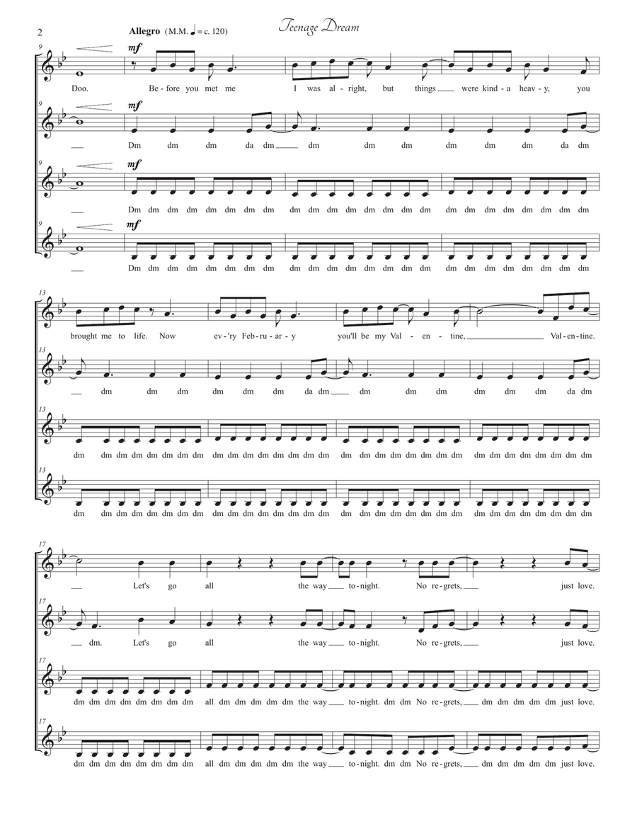 Teenage Dream SSAA scores gallery preview page 2