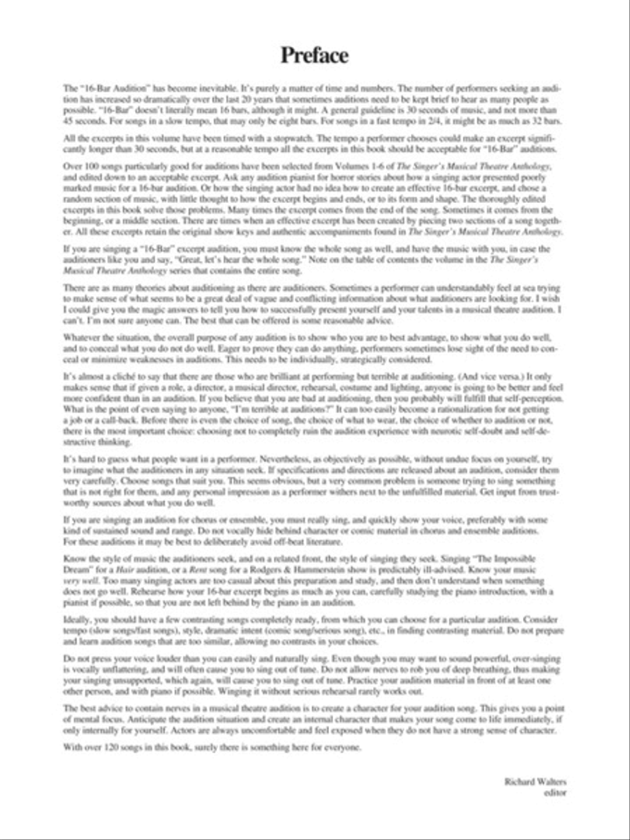 The Singer's Musical Theatre Anthology: Tenor - 16-bar Audition - Revised (Replaces 00230041) Voice scores gallery preview page 4