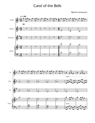 Carol of the Bells - Woodwind Trio w/ Piano