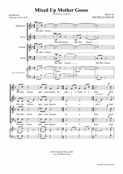 Mixed Up Mother Goose (SATB) image number null