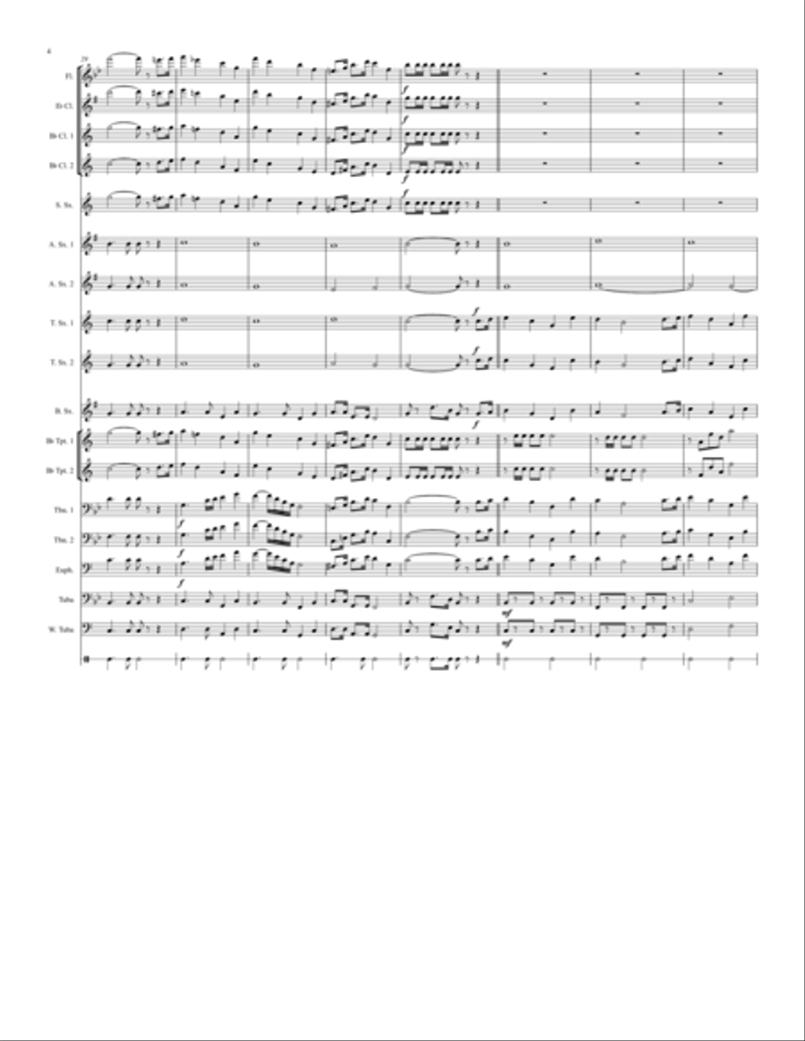 Hino da Filarmônica Nossa Senhora do Desterro (Boqueirão-PB) Concert Band scores gallery preview page 4