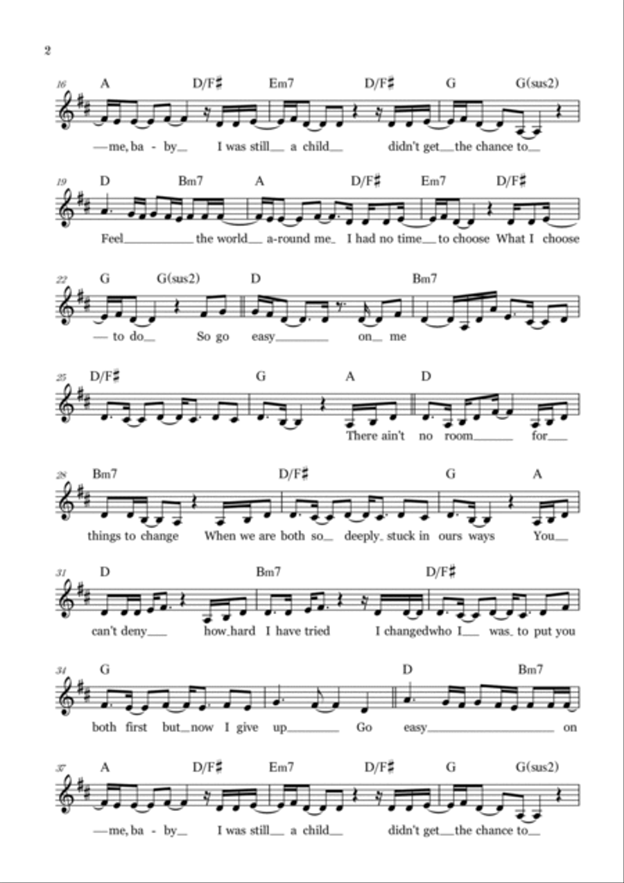 Easy On Me Piano scores gallery preview page 2