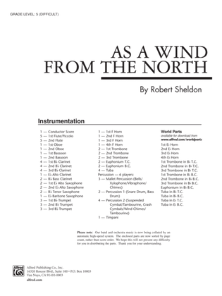 As a Wind from the North: Score