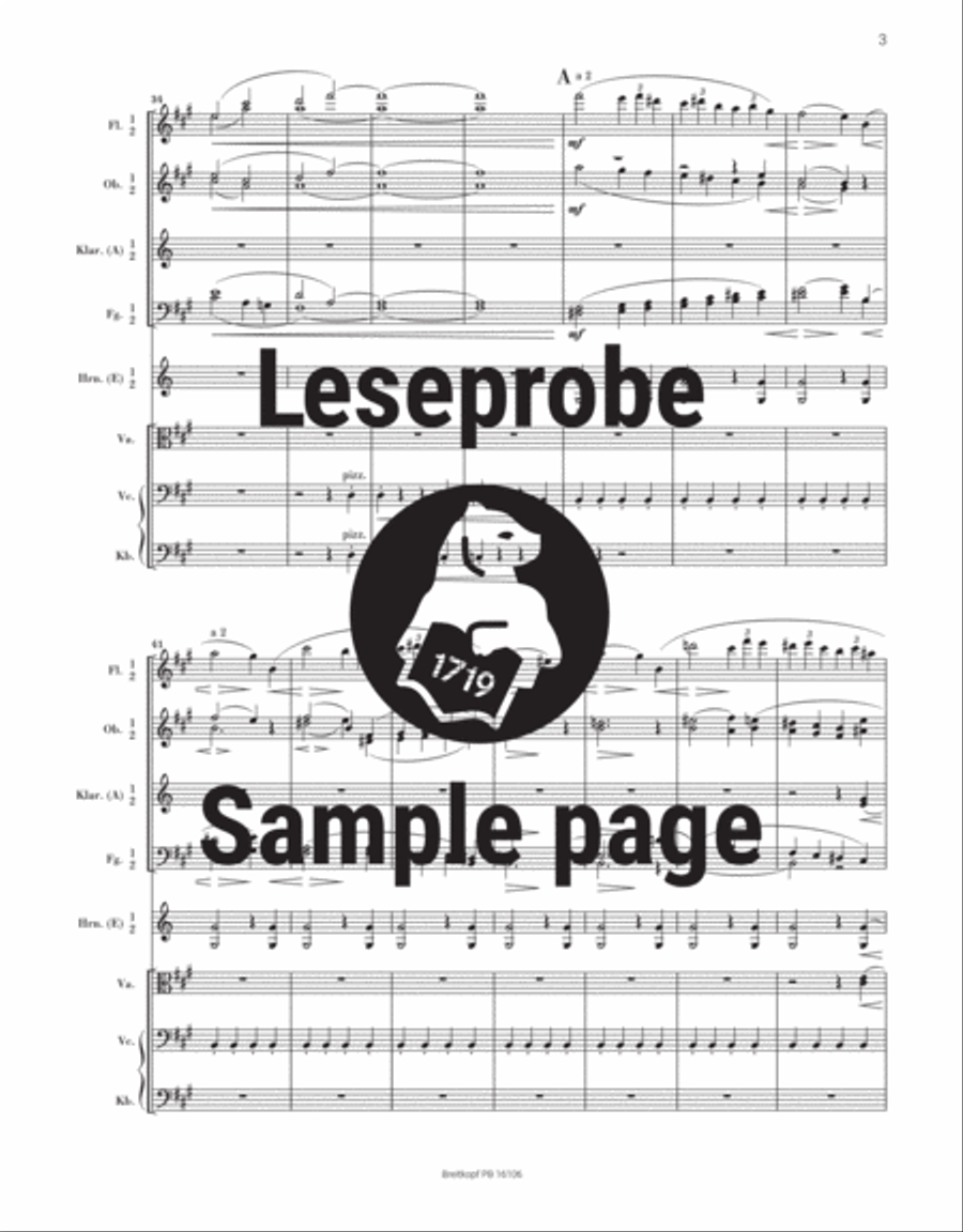 Serenade No. 2 in A major Op. 16 Orchestra scores gallery preview page 4