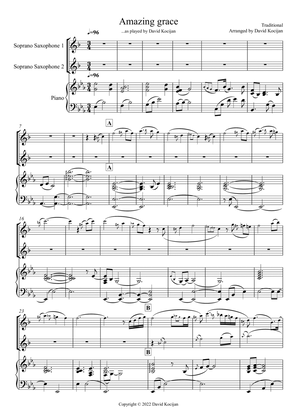 Amazing grace TRIO (Piano & 2 Soprano Saxophones)