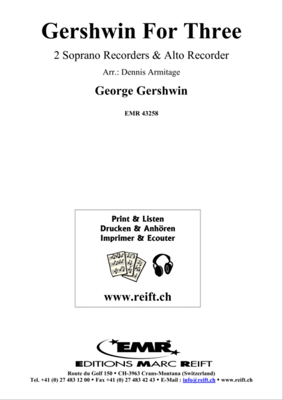 Gershwin For Three Soprano Recorder scores gallery preview page 2