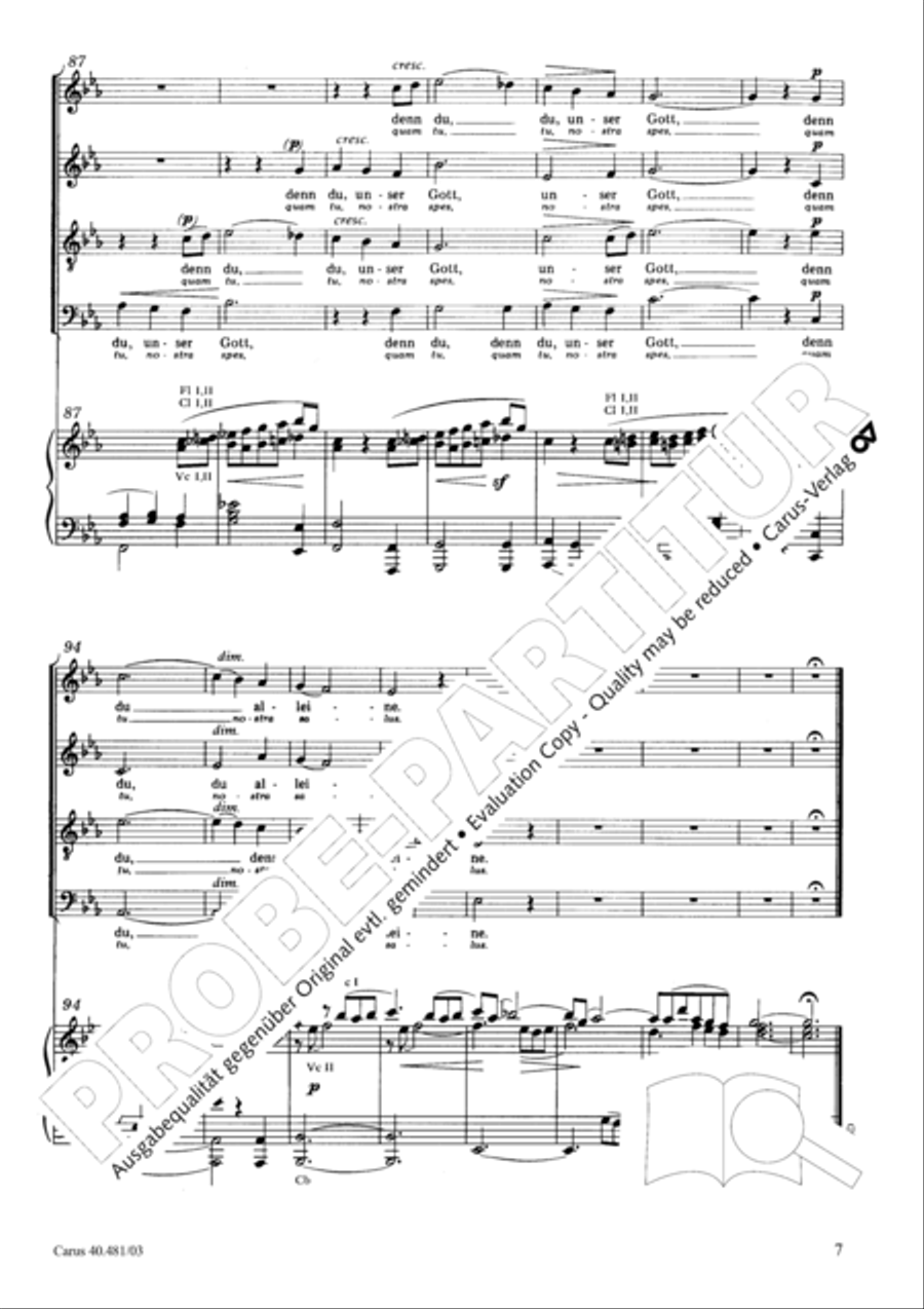 In thy mercy grant us peace (Verleih uns Frieden gnadiglich) 4-Part scores gallery preview page 8
