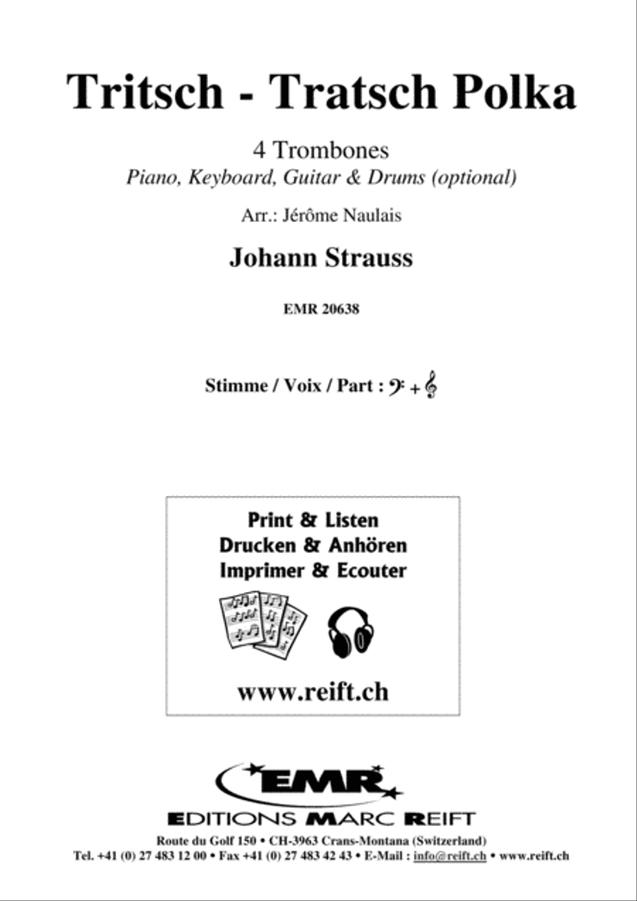 Tritsch-Tratsch Polka Trombone Quartet scores gallery preview page 2