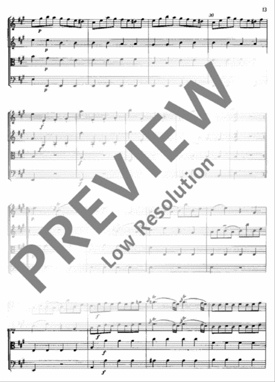 Sinfonia A Major String Orchestra scores gallery preview page 14
