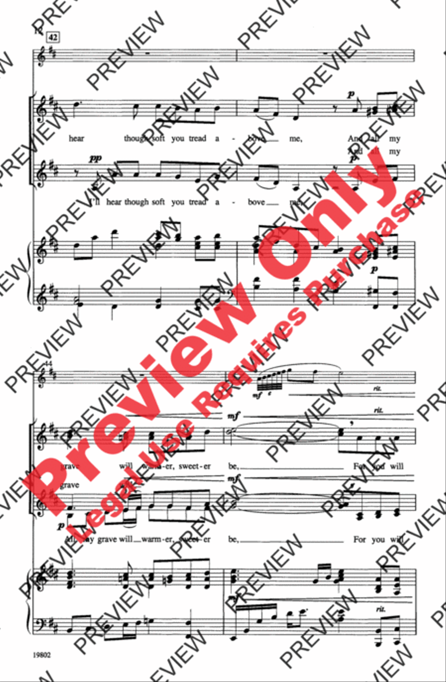 Danny Boy Women's Choir scores gallery preview page 12