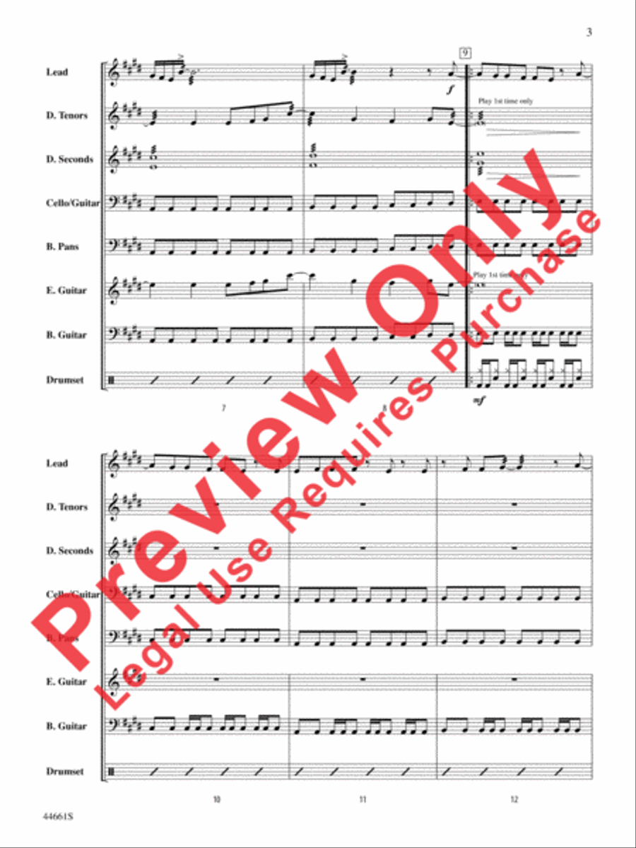 Nothing's Gonna Stop Us Now Steel Drum Band scores gallery preview page 4