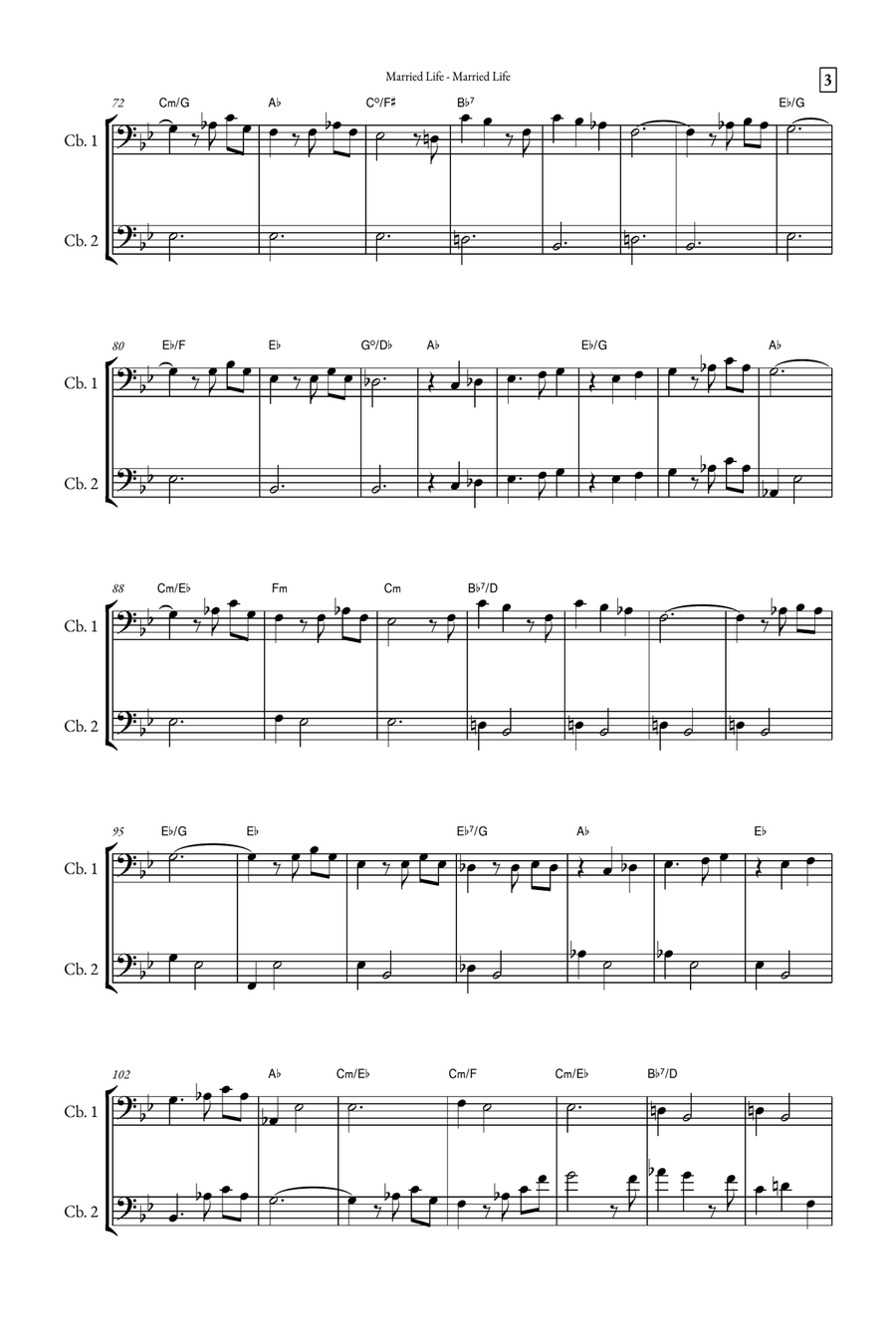 Married Life String Duet scores gallery preview page 3