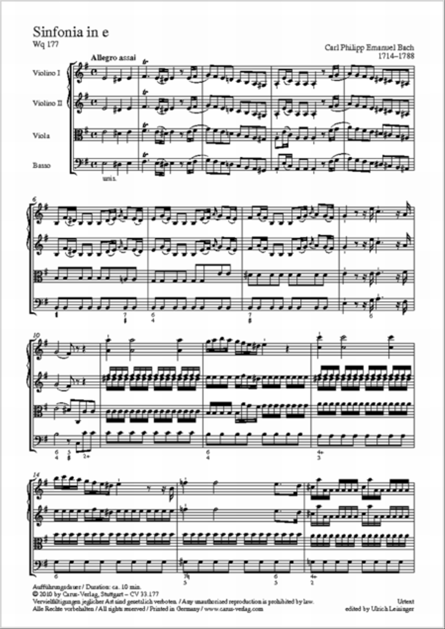 Sinfonia in e Sinfonia in e Viola scores gallery preview page 2