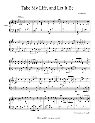 Book cover for PIANO - Take My Life, and Let It Be (Piano Hymns Sheet Music PDF)