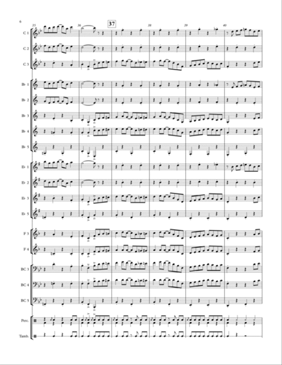 The Entertainer - Adaptable Quintet for Winds Concert Band scores gallery preview page 6