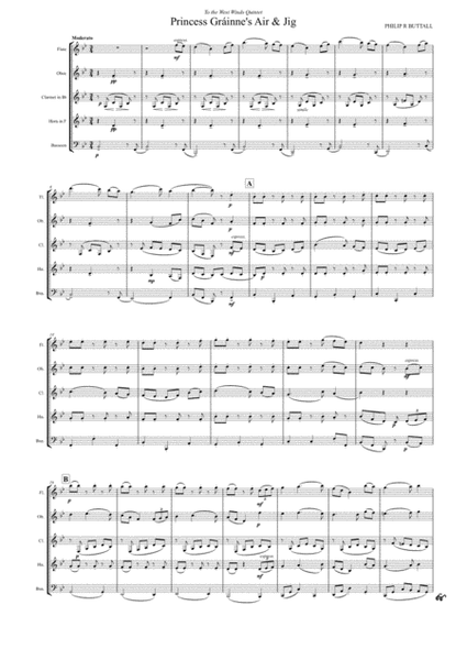Princess Grainne's Air & Jig (Wind Quintet) - Score image number null