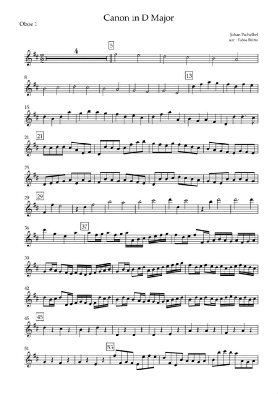 Canon in D Major (Johann Pachelbel) for Woodwind Trio Woodwind Trio scores gallery preview page 5