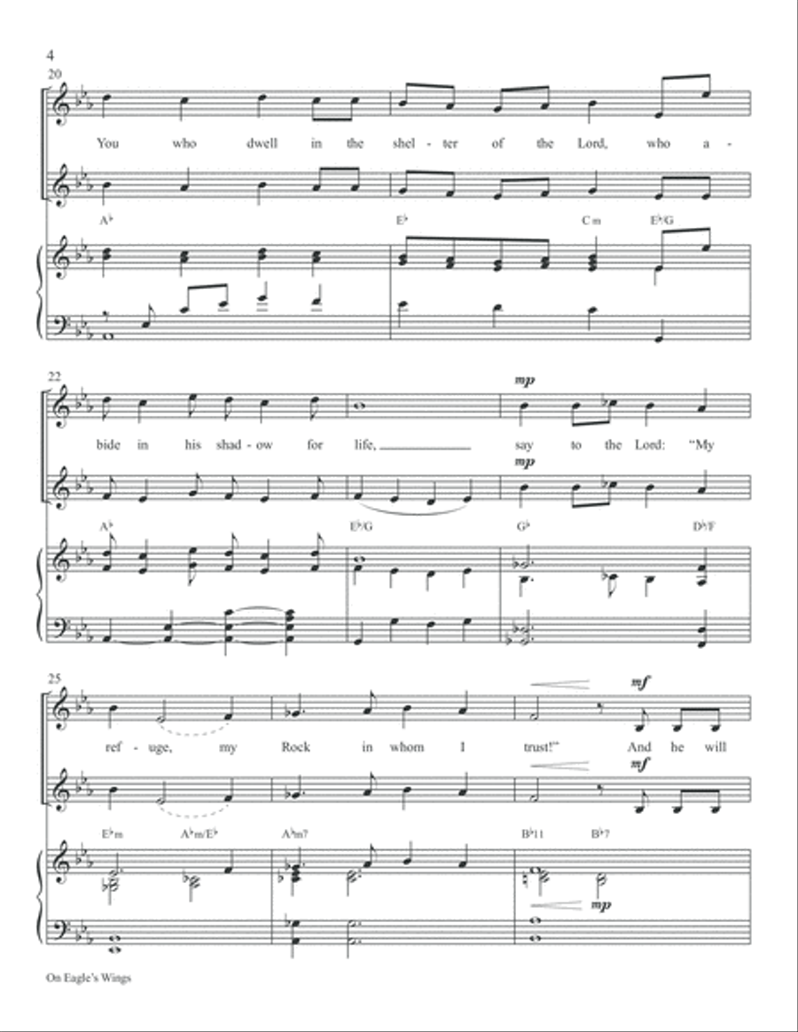 On Eagle's Wings Choir scores gallery preview page 5