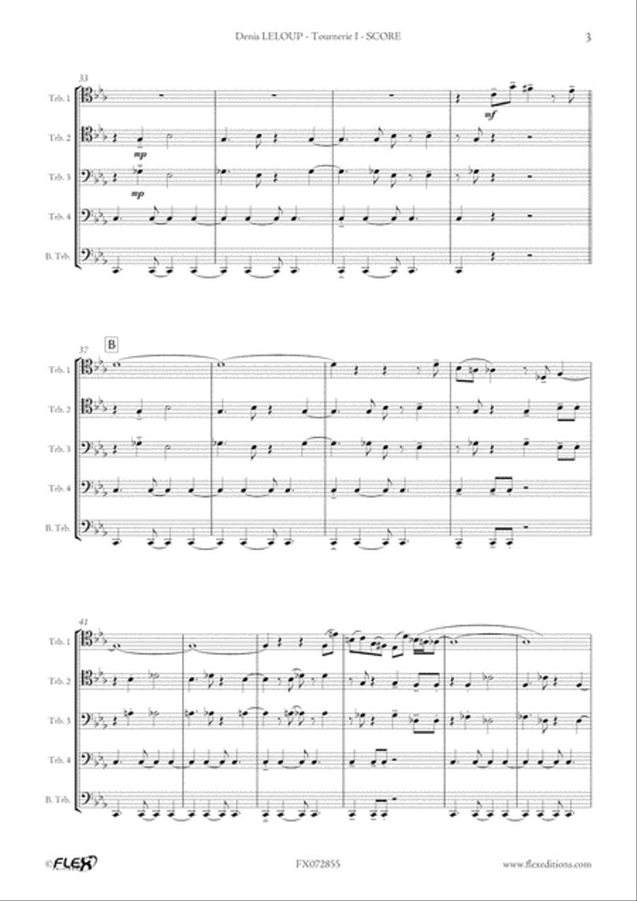 Tournerie I Trombone Quartet scores gallery preview page 4