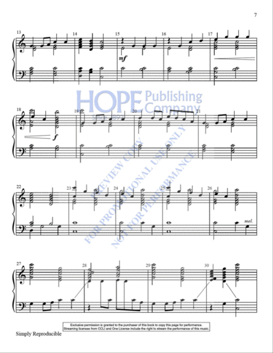 Simply Reproducible Hymns Handbell Choir scores gallery preview page 10
