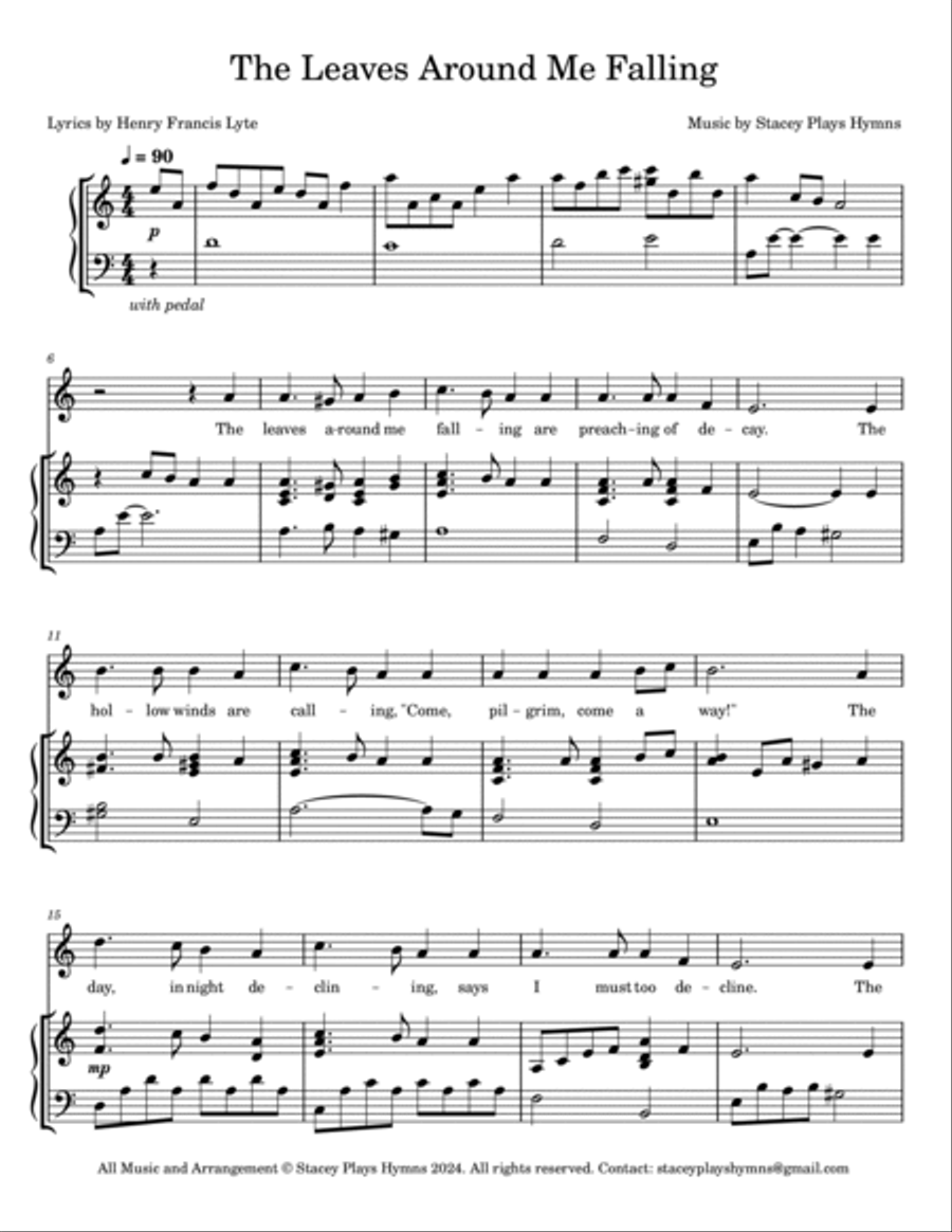 The Leaves Around Me Falling [A Minor] Voice scores gallery preview page 2